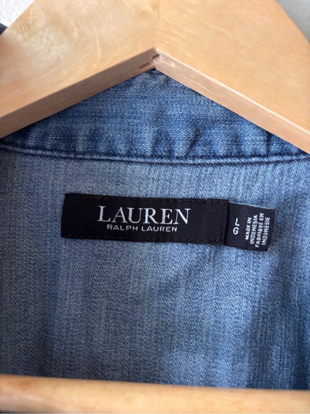 Ralph Lauren Women’s Pearl Snap Denim Western Shirt Size Large - Picture 3 of 10